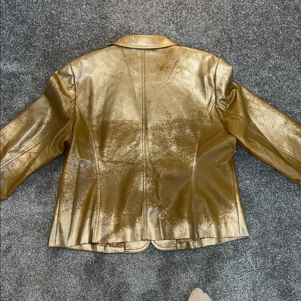 Worthington Metallic Gold Women's Blazer - Picture 6 of 6